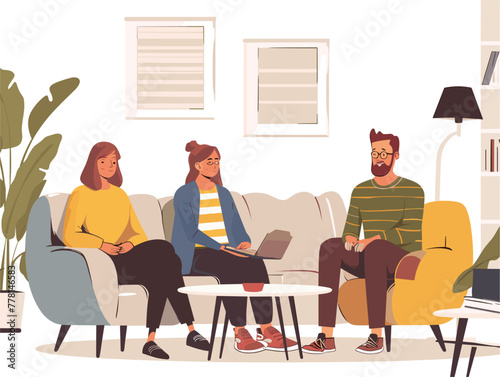 body language in job interviews - animated illustrations