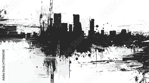 Sketch Grunge Urban Background.Texture Vector.Dust Ov