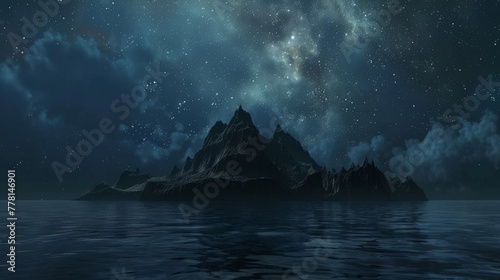 Majestic mountain peaks ris...