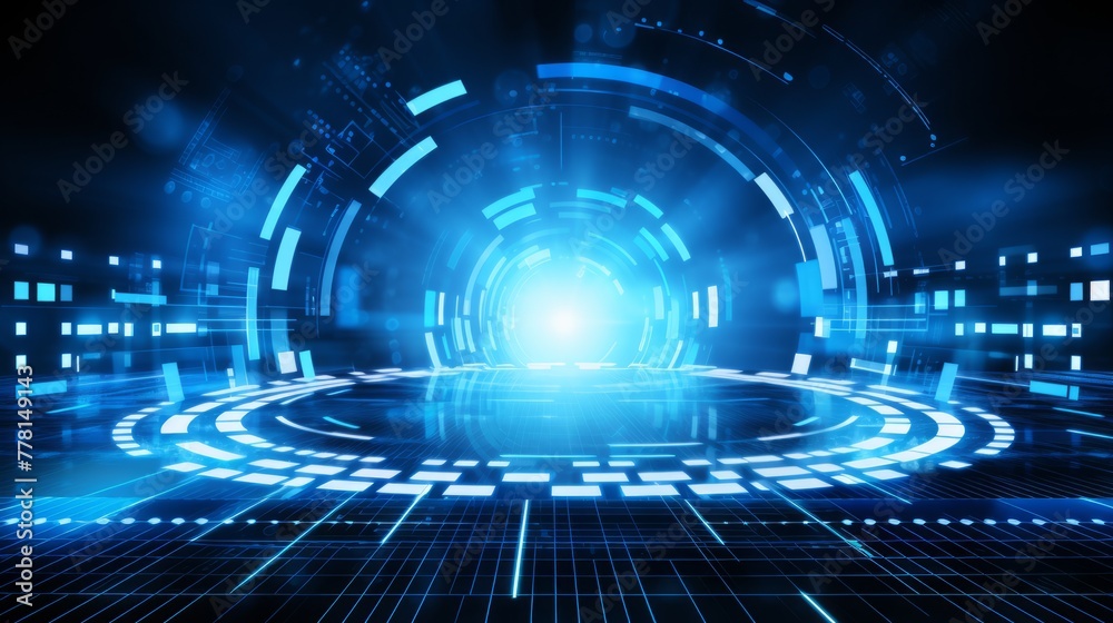 Obraz premium Futuristic business and technology backdrop for modern presentations