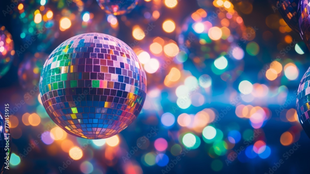 Disco lights creating a vibrant atmosphere Disco lights creating a vibrant atmosphere