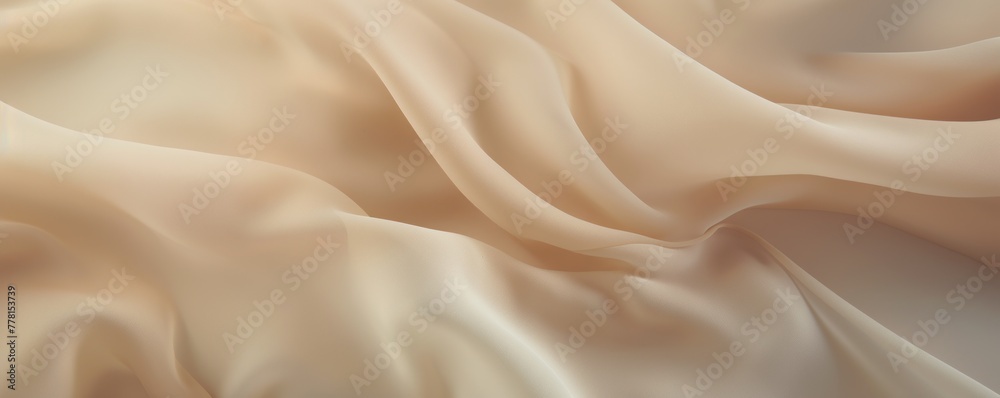 Beige soft chiffon texture background with blank copy space design photo backdrop