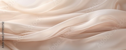 Beige soft chiffon texture background with blank copy space design photo backdrop