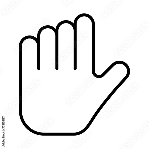 305-Raise hand line icon