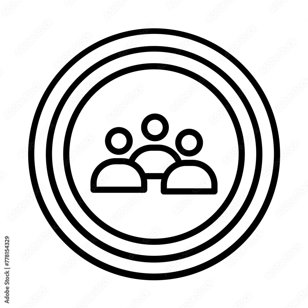 Target Audience line icon Target Audience line icon
