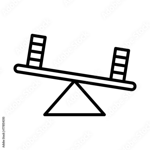 Unbalance line icon