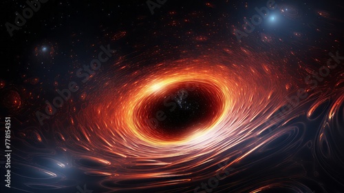Mesmerizing black hole surrounded by a stunning galaxy of stars