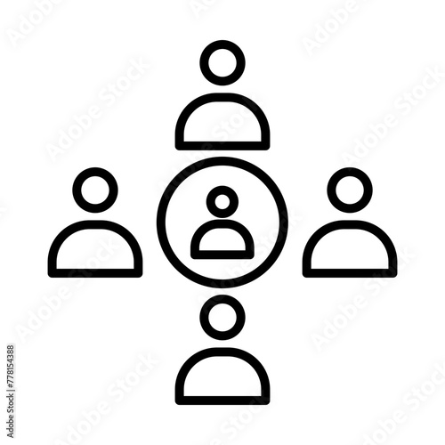 Delegate line icon