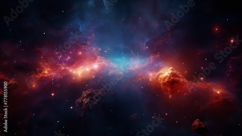 A digital art representation of a cosmic hyper space journey