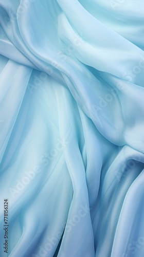 Blue soft chiffon texture background with blank copy space design photo backdrop