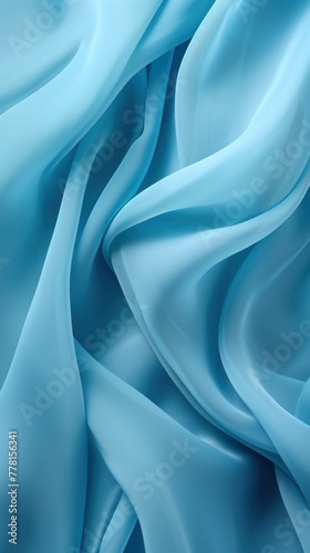 Blue soft chiffon texture background with blank copy space design photo backdrop