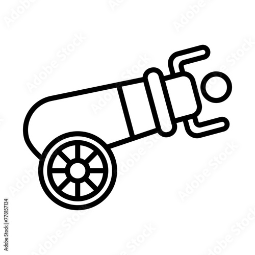 Human cannonball line icon