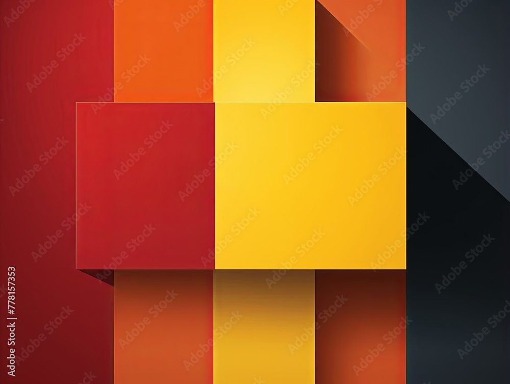 Abstract design picture of vibrant color palette of red, yellow, and orange in geometric shapes and patterns for marketing ads or background. Generative AI. Abstract design picture of vibrant color palette of red, yellow, and orange in geometric shapes and patterns for marketing ads or background. Generative AI.