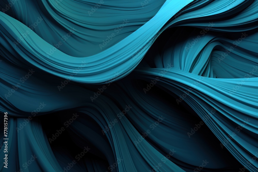 Cyan abstract dark design majestic beautiful paper texture background 3d art