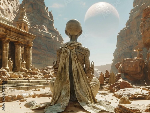 In the 30th century, religion becomes a beacon of hope for humanity, even as they face annihilation at the hands of alien invaders, Blender