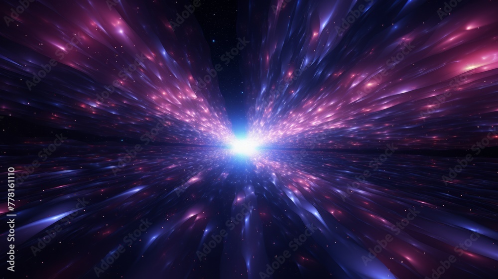 Fototapeta premium Interdimensional travel in a mesmerizing hyper space