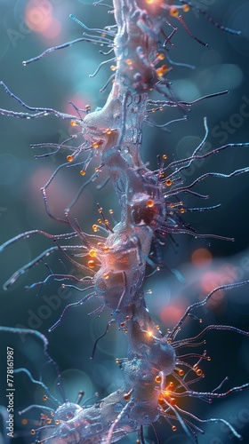 Envision a cell wall aglow with a soft, ethereal light, its complex structure serving as a fortress against invaders while allowing essential nutrients to pass through, clean sharp focus