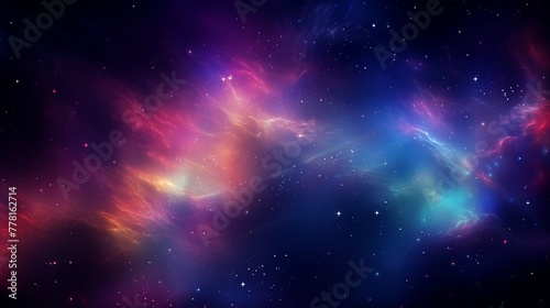 Vibrant hyper space background with interstellar colors