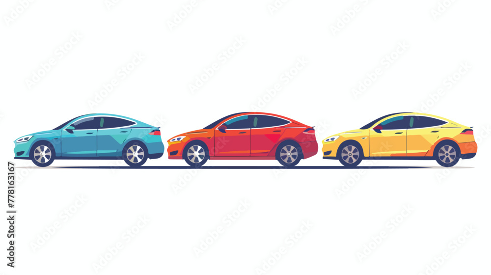 Automobile cars vector icon on a white background. An