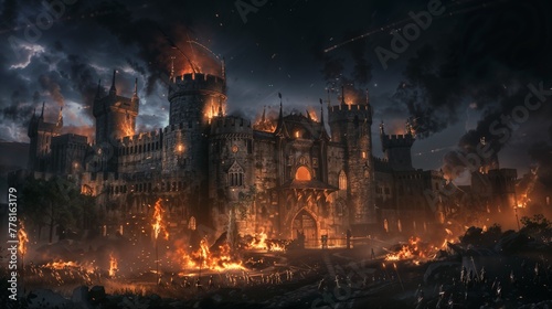 Siege of the Enchanted Castle: A Fiery Night Assault