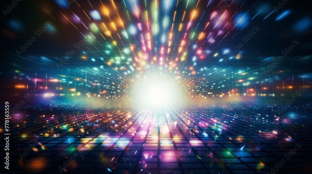 Disco lights in a dynamic pattern Disco lights in a dynamic pattern