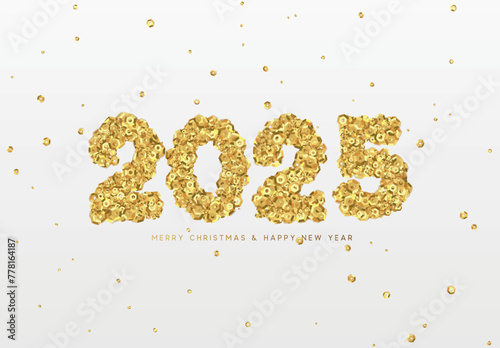 Happy new year 2025. vector illustration