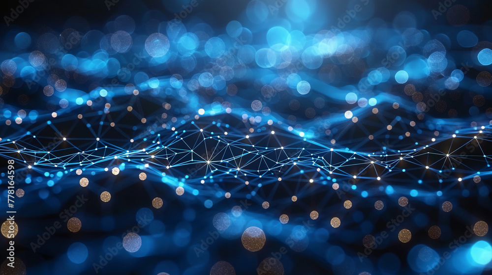 Geometric abstract background with connected line and dots,. AI generative Geometric abstract background with connected line and dots,. AI generative