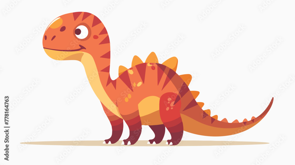 Cartoon dinosaur vector illustration. Dino funny chara