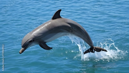 A-Dolphin-Splashing-Playfully-With-Its-Tail-