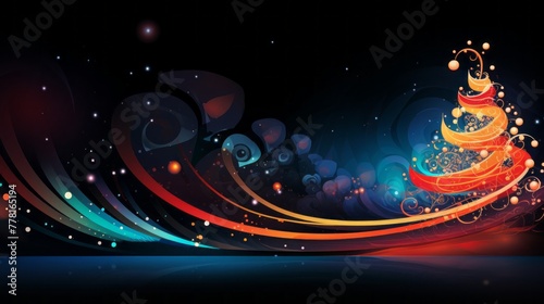 Vibrant christmas wallpaper, a dance of festive colors and elements