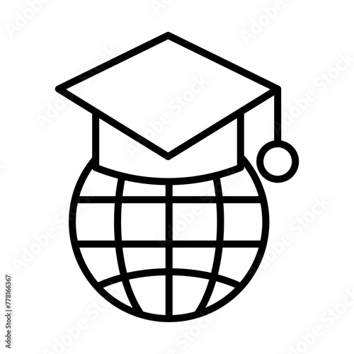 Global education line icon