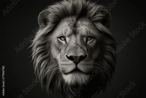 lion head portrait © fos.id