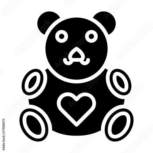 Teddy Bear glyph icon