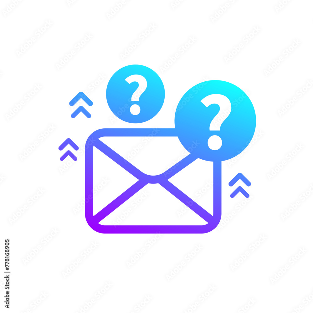 request mail icon on white, vector request mail icon on white, vector