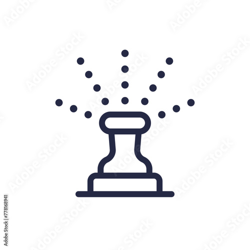 water sprinkler line icon, pictogram on white