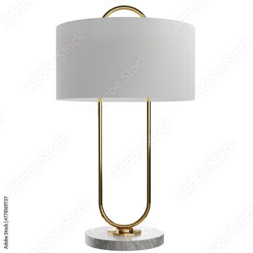 Faye Brass Look and Marble Table Lamp photo