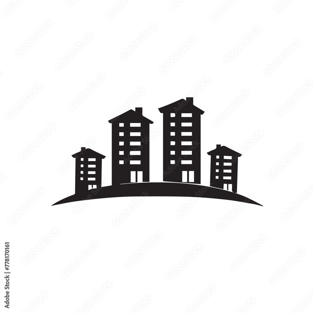 Real Estate Investment in cartoon, doodle style . Image for t-shirt, web, mobile apps and ui. Isolated 2d vector illustration in logo, icon, sketch style, Eps 10, black and white. AI Generative