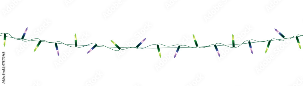 Christmas decorative light garlands. New Year's decor. Realistic Xmas holiday decoration. vector illustration Christmas decorative light garlands. New Year's decor. Realistic Xmas holiday decoration. vector illustration