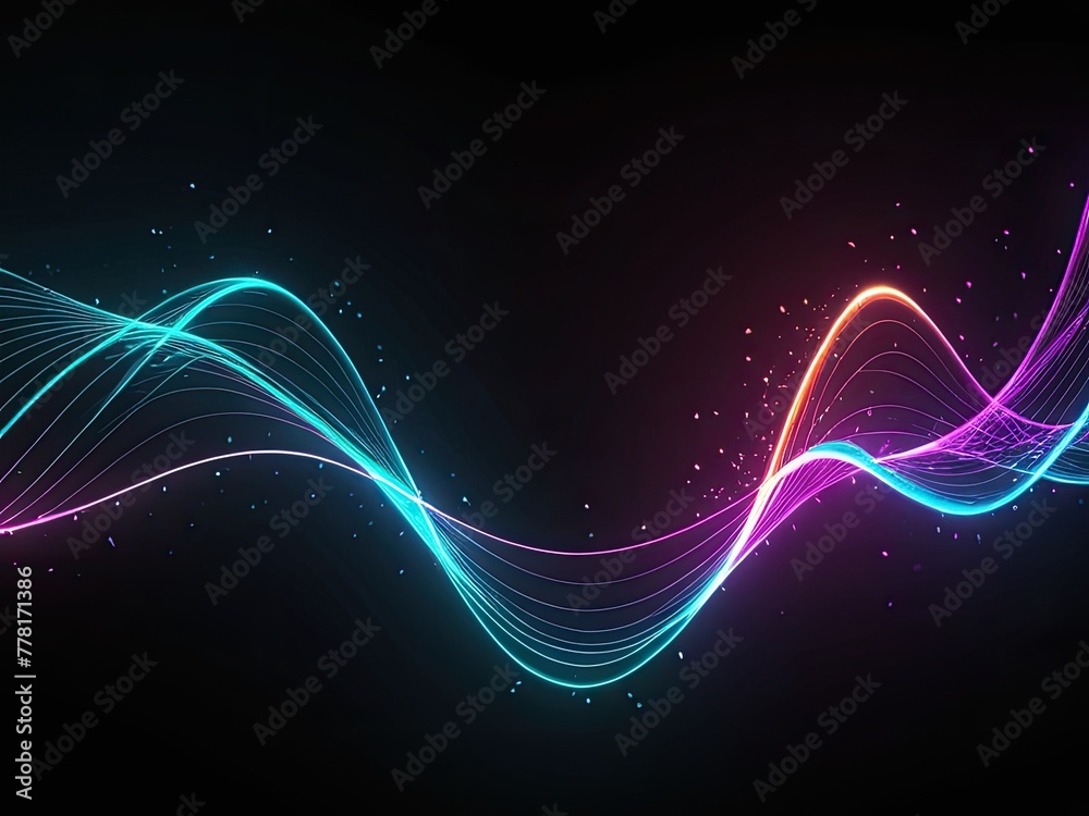 abstract shape glowing pulse with Generative AI. abstract shape glowing pulse with Generative AI.