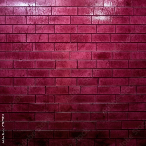 Maroon majorelle shiny clean metro brick wall background pattern with copy space for design blank 