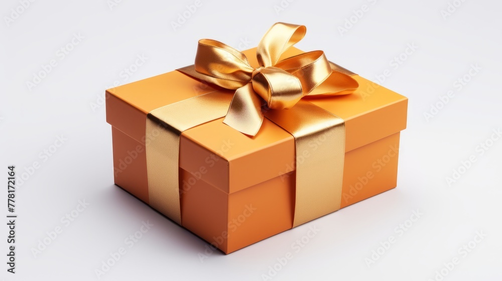 Gift box with a ribbon ready to be opened Gift box with a ribbon ready to be opened