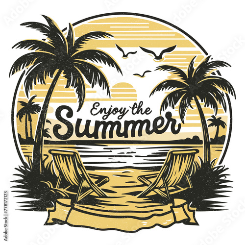 retro summer vintage t-shirt design