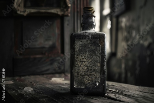 A dusty bottle with a faint message on it It is the key to an out-of-this-world experience. It is believed that it was made by a long-lost pharmacist.