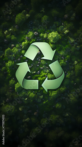 World environment day, environmental recycling symbol