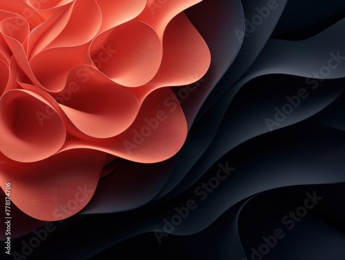 Peach abstract dark design majestic beautiful paper texture background 3d art
