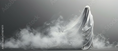 A Ghostly Presence Shrouded in Mist Chilling the Air with an Unseen Chill and Ethereal Allure
