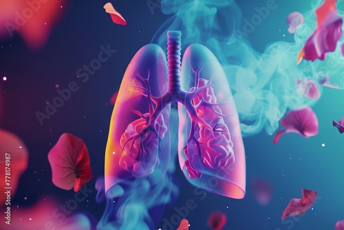 Design a visually striking piece highlighting the benefits of Beclomethasone for respiratory health photo