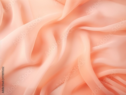 Peach soft chiffon texture background with blank copy space design photo backdrop