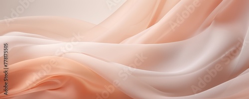 Peach soft chiffon texture background with blank copy space design photo backdrop