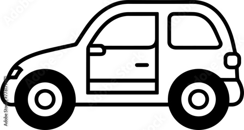 Car line vector illustration icon style